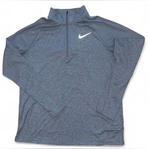 Nike‎ Heather Blue Quarter-Zip Top